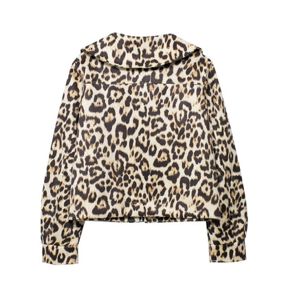 Damen - Jacke - Casual Versatile Leopard Print - Sommer