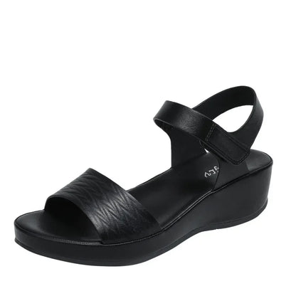 Damen - Sandalen - PU/Gummi - Keilabsatz - Klettverschluss - Sommer