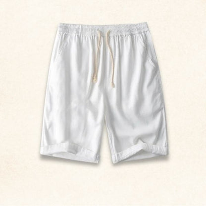 Sommertaugliches Leinen-Polo und Shorts-Set für Männer