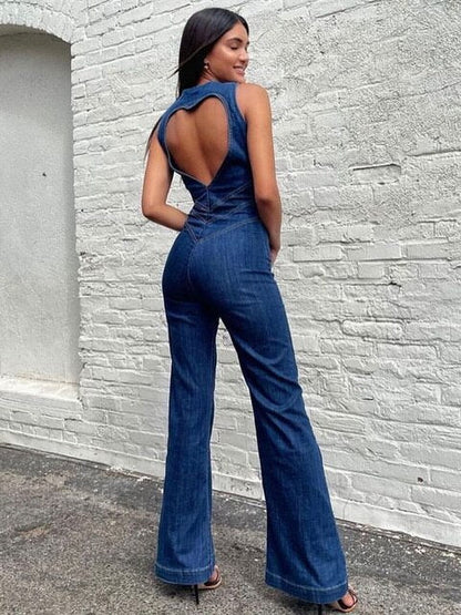 Vintage-Stil Herzform rückenfrei Design Jumpsuit