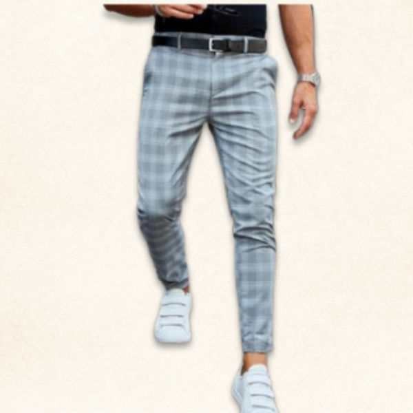 Moderne karierte Skinny-Hose für Herren für Streetwear