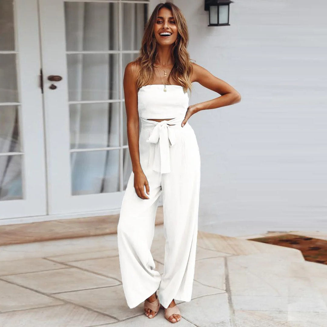 Trendy Tube Jumpsuit mit fester Farbe ideal für den Sommer