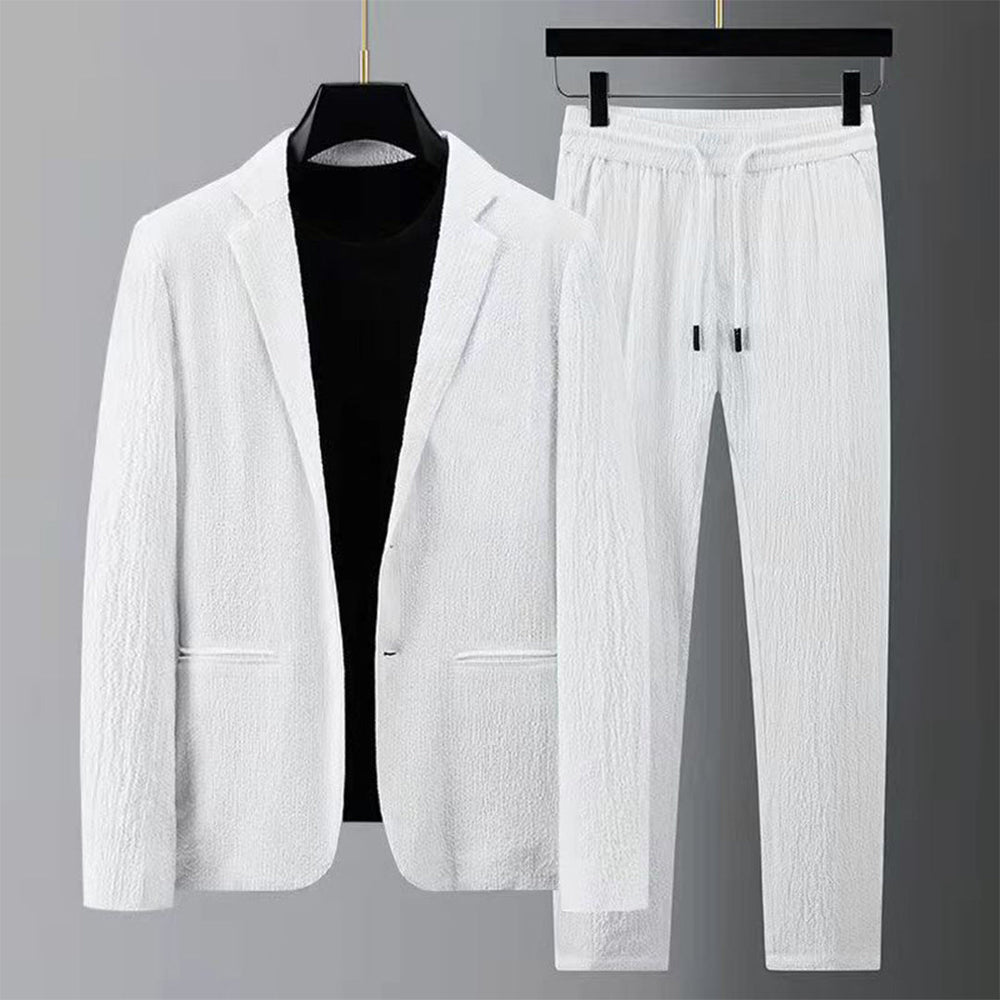 Elegantes schwarz-weißes Anzug Set für Männer
