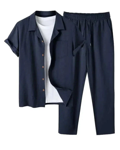Trendiges Set im Vintage-Stil mit kurzen Ärmeln