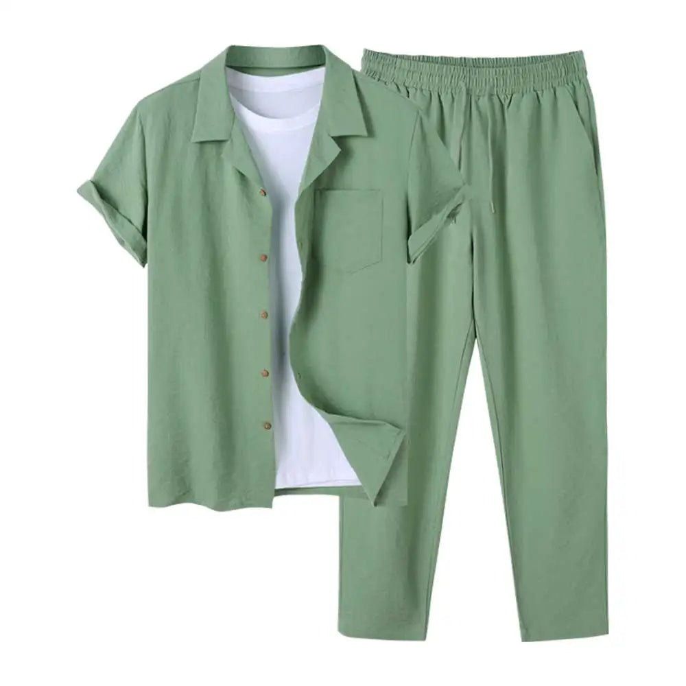 Trendiges Set im Vintage-Stil mit kurzen Ärmeln