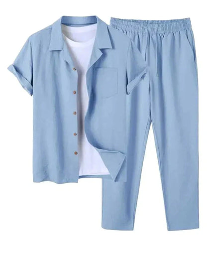 Trendiges Set im Vintage-Stil mit kurzen Ärmeln