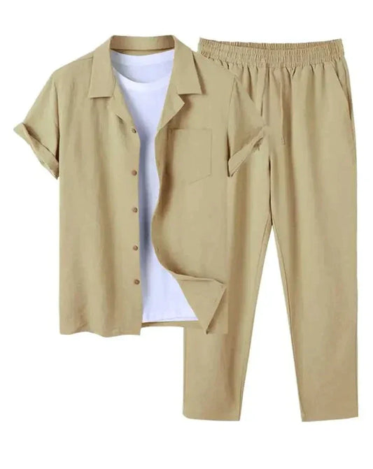 Trendiges Set im Vintage-Stil mit kurzen Ärmeln