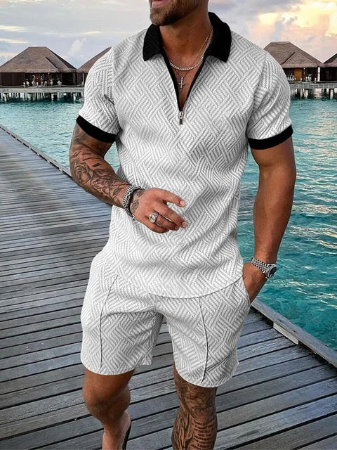 Cooles Sommeroutfit mit Reißverschluss für Männer