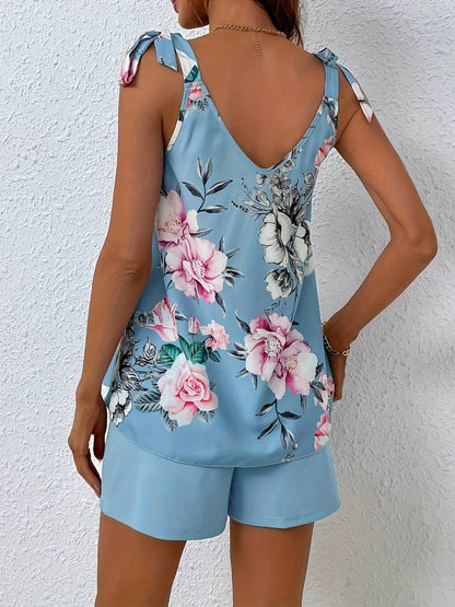 Ärmelloses Floral Patter Set für einen stilvollen Sommerlook