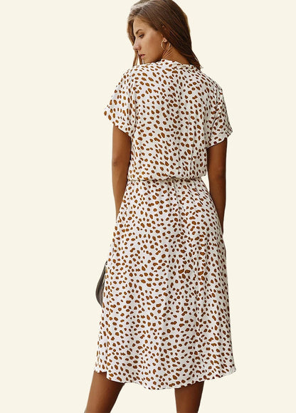 Dots bedrucktes Damen Sommerkleid