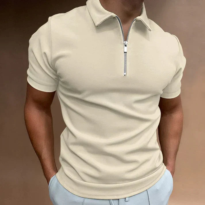 Poloshirt mit halbem Reißverschluss für Männer