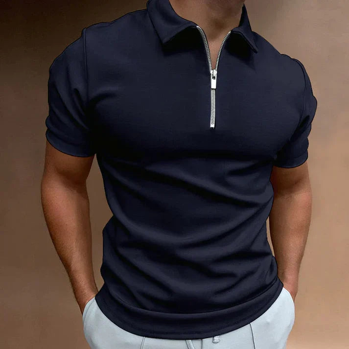 Poloshirt mit halbem Reißverschluss für Männer