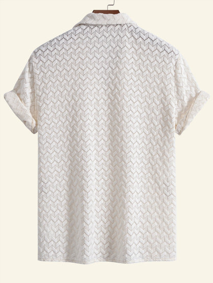 Effen shirt in gehaakte stijl voor een zomerse look: Tijdloze elegantie