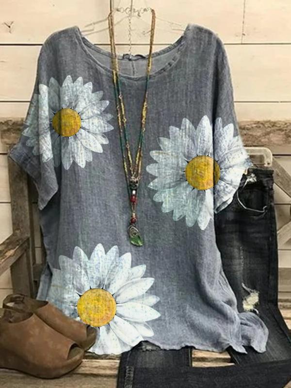 Jutta T-Shirt mit Blumenmuster