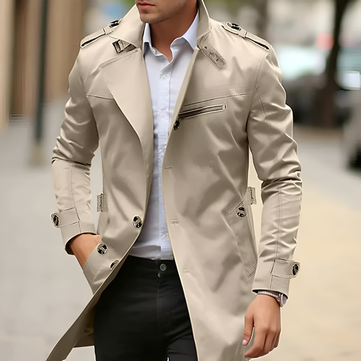 Männer - Trenchcoat - Slim Business Casual - Oberbekleidung - Winter