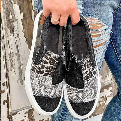 Damen-Slipper aus Canvas mit Tiermotiv für den täglichen Gebrauch