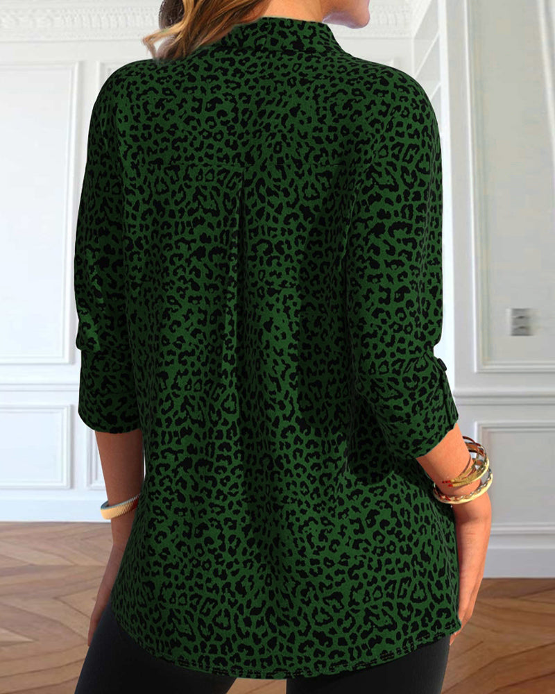 Wilma Casual Shirt mit Leopardenmuster