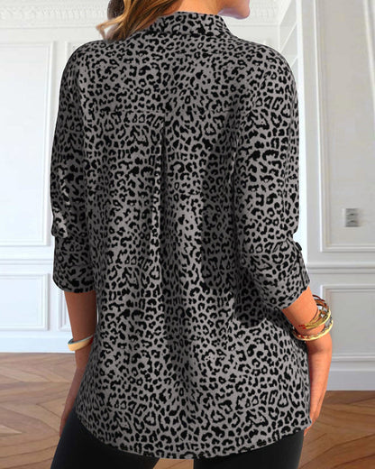 Wilma Casual Shirt mit Leopardenmuster