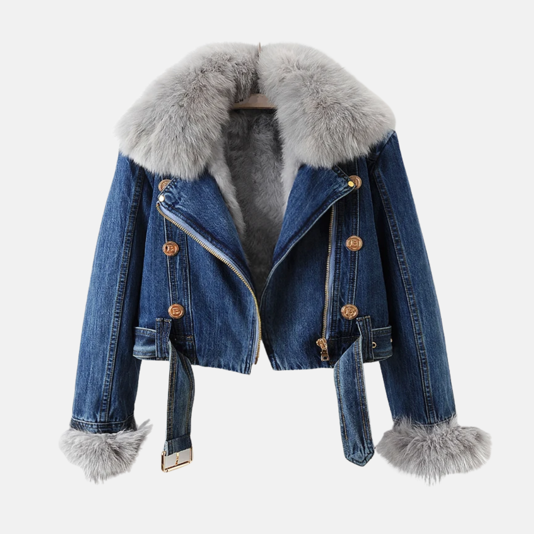 Alva™ Denimn Pelzjacke