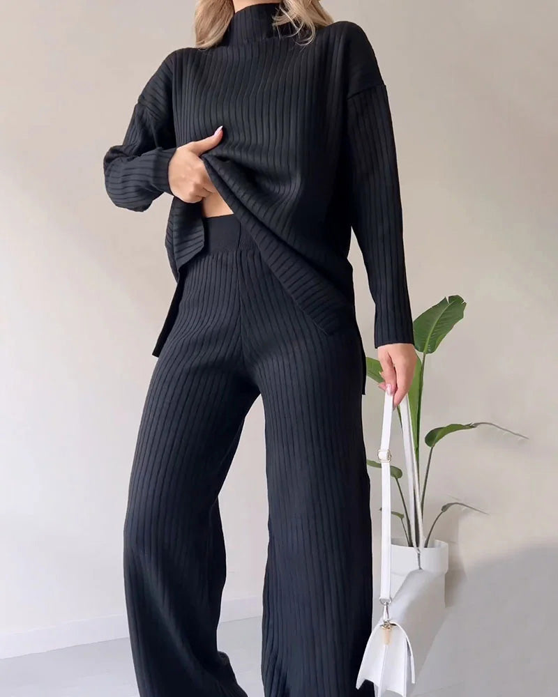 Amie™ - Set med skjorta och byxor med turtleneck