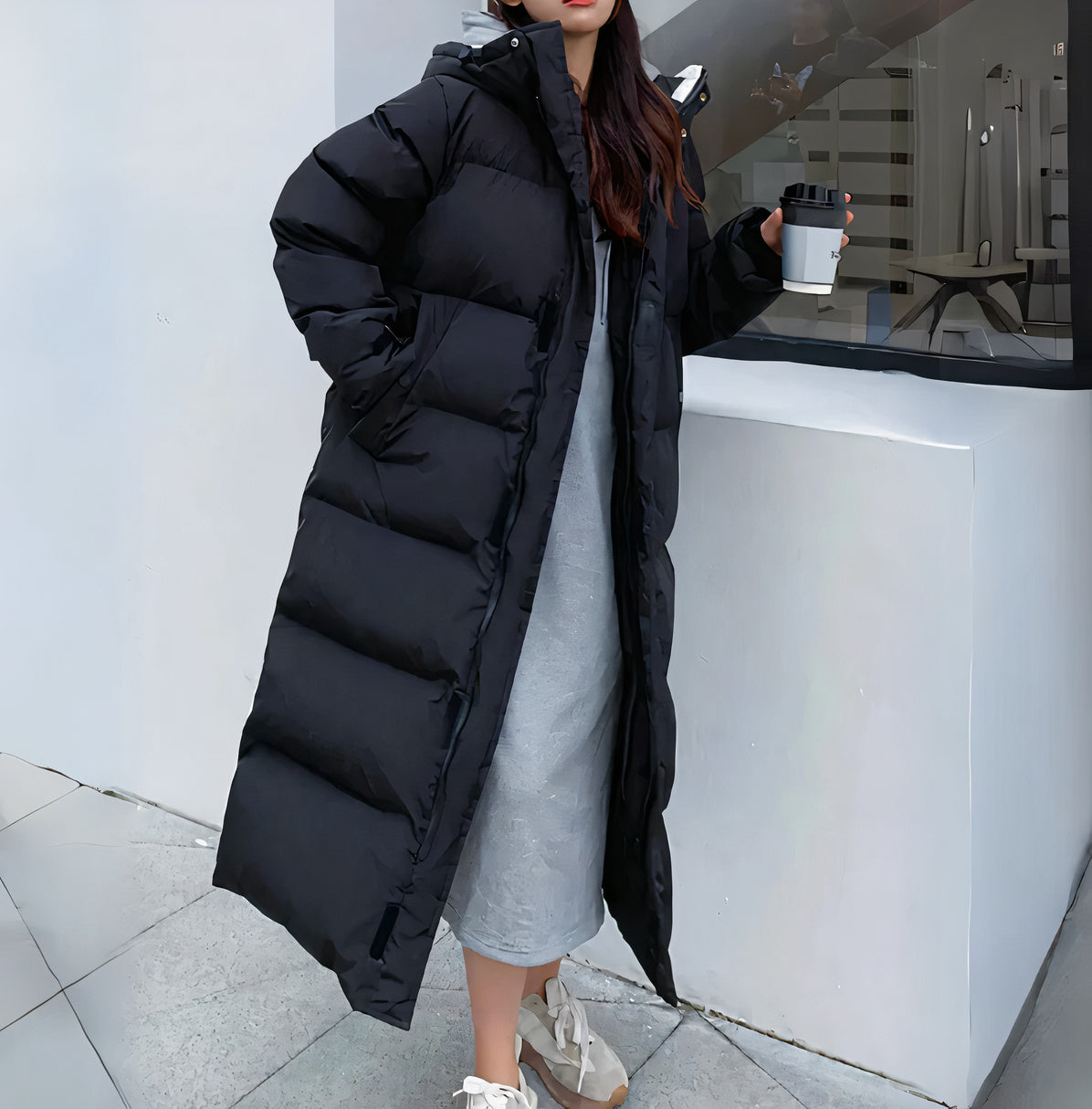 Fleur™ - Schild Chic Lange Jacke